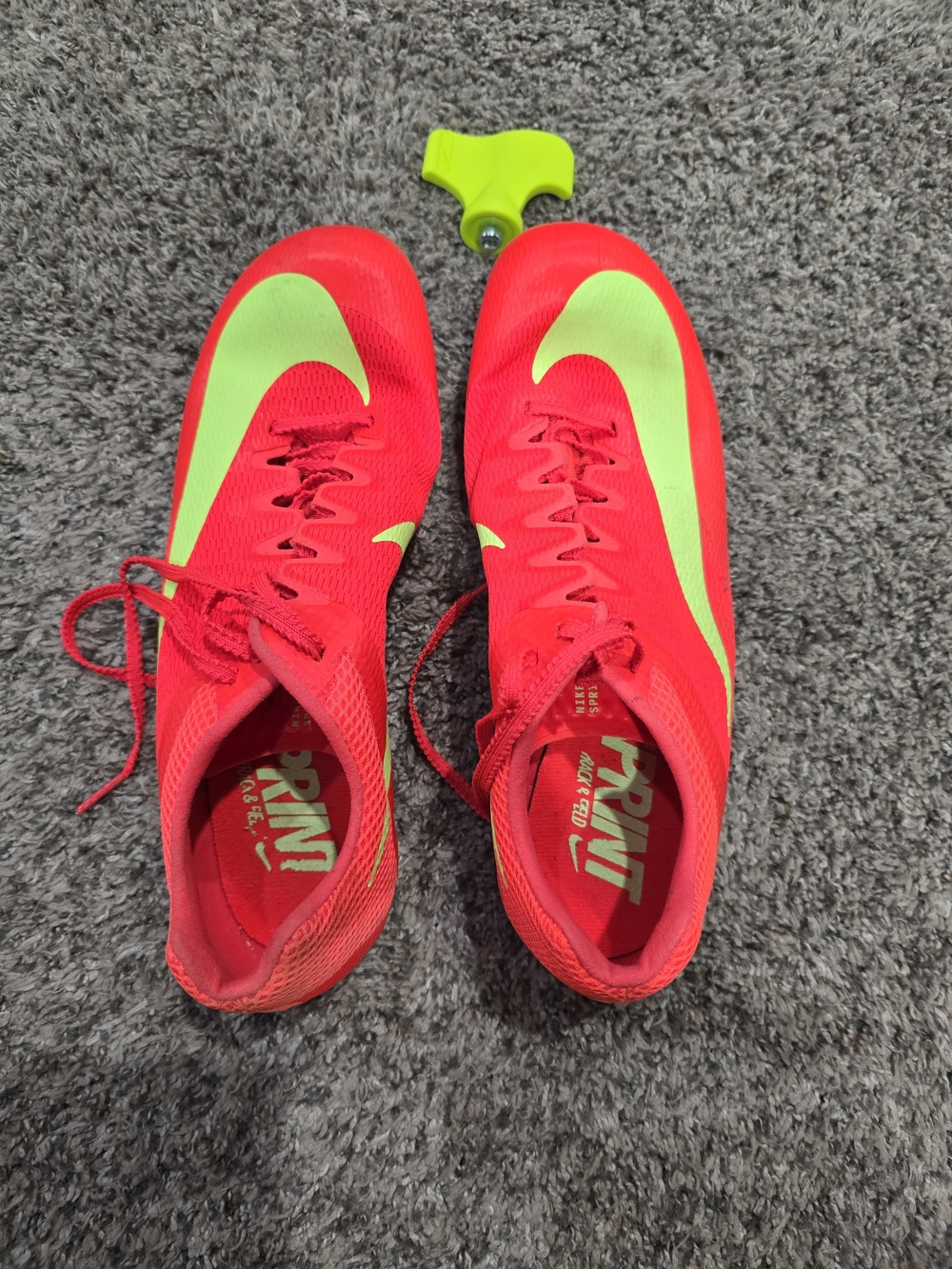 Nike Women's Bright Red with Volt Swoosh Soccer Cleats